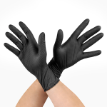 Guante nitrilo texturizado Negro 8gr 100uds - Imagen 2