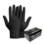 Guante nitrilo texturizado Negro 8gr 100uds