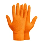Guante nitrilo texturizado Naranjo 8gr 100uds - Imagen 3