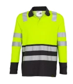 Polera Piqué Alta Visibilidad Bi Color M/L Hombre - Imagen 2