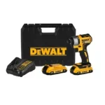 Atornillador de Impacto 1/4" 20V + 2 Baterías DeWalt DCF7871D2